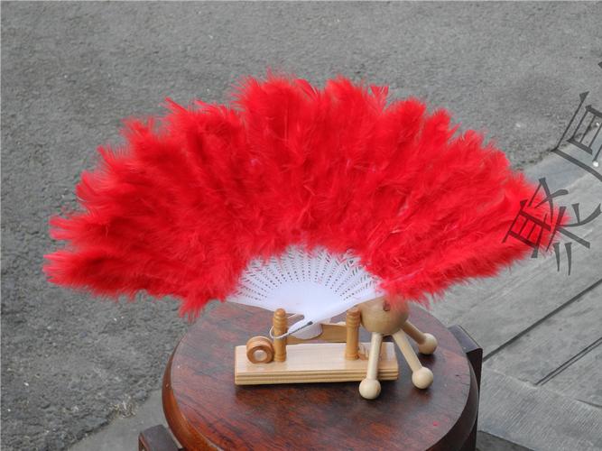 舞蹈扇天然羽毛扇子表演装饰羽毛工艺品 绒毛扇 彩色羽毛扇图片